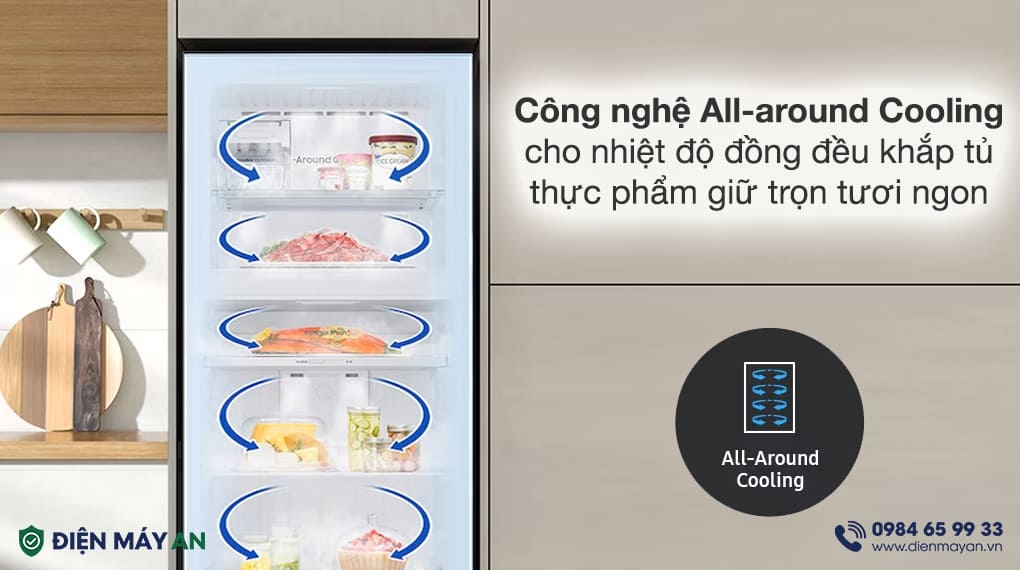 Tủ Lạnh Samsung Inverter 460 Lít Bespoke RT47CB66868ASV